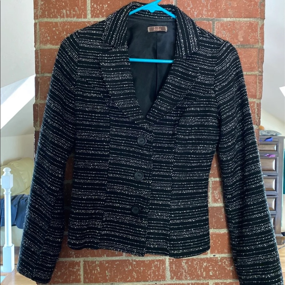 Black Blazer with White Stitching